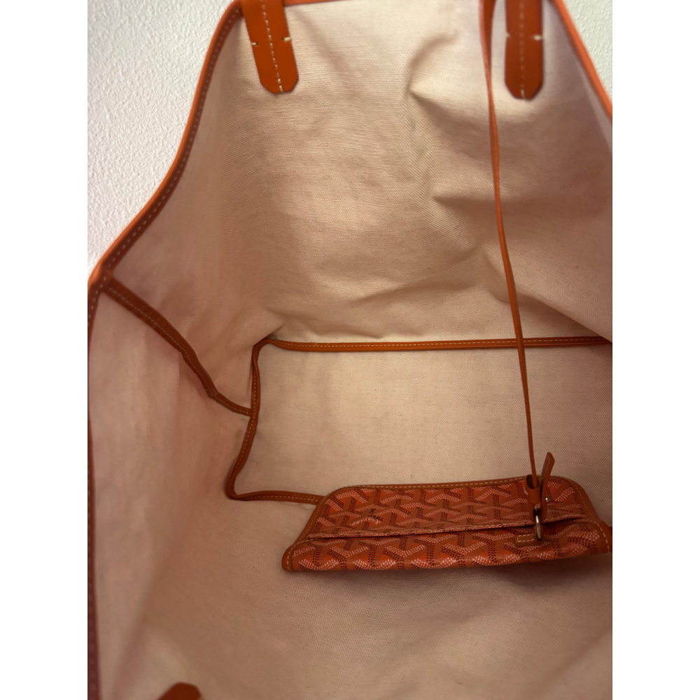 Goyard St. Louis PM Tote – Orange Canvas with Pouch - Picture 12 of 16